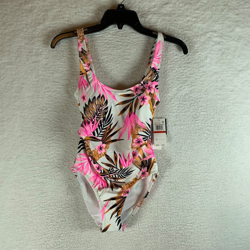Salt + Cove Tropic Time Cutout‎ Knot Front One Piece Swimsuit Size XS NWT 9958